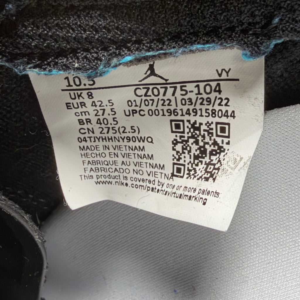 Jordan 1 Retro Low OG Black Dark Powder Blue (Women's) (Size 10.5W) - Image 7