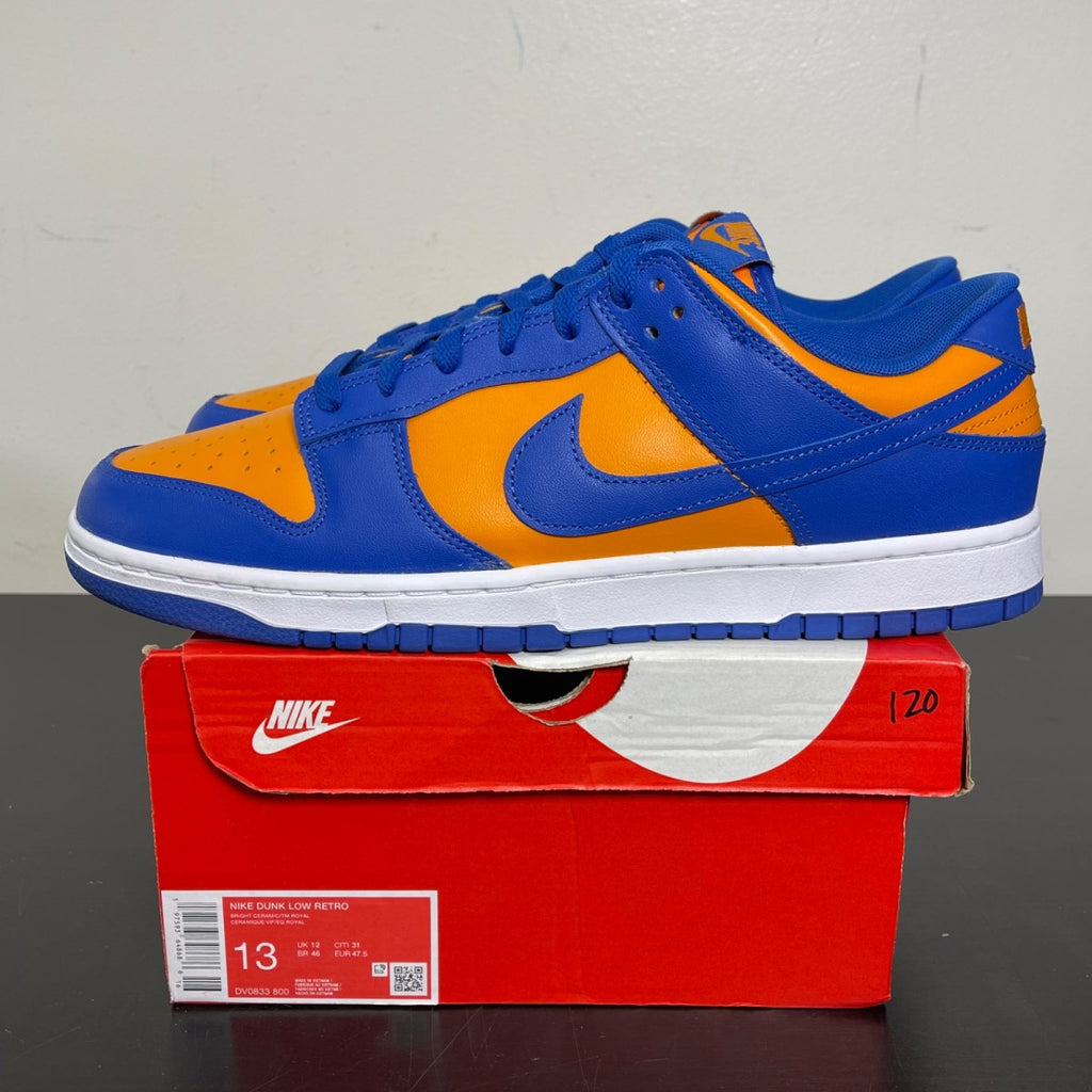 Nike Dunk Low Knicks 13 (Moderately Worn Pre-Owned)NikeBright Ceramic/Team Royal/University Red - Image 3