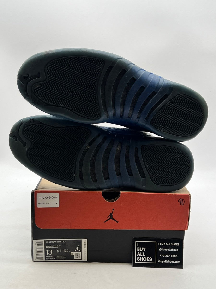 Jordan 12 Retro Black Game Royal 13 (Heavily Worn Pre-Owned) - Image 8