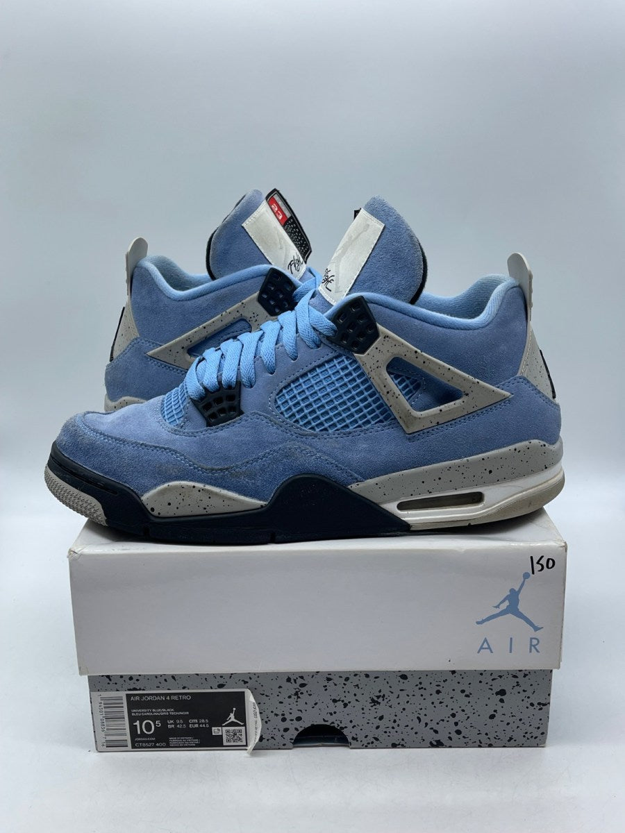 Jordan 4 Retro University Blue 10.5 (Moderately Worn Pre-Owned) - Image 1