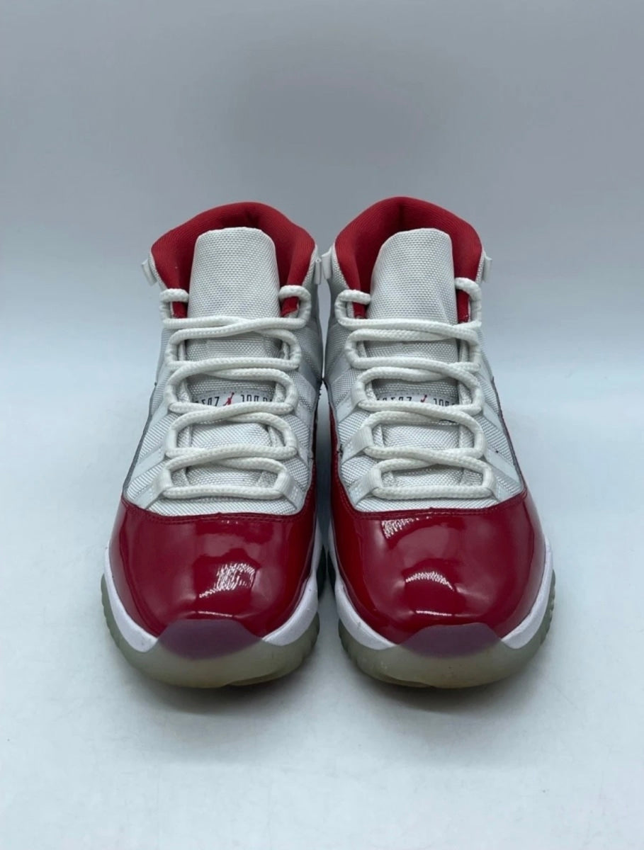 Jordan 11 Retro Cherry (2022) 9.5 (Moderately Worn Pre-Owned)JordanWhite/Varsity Red/Black - Image 2