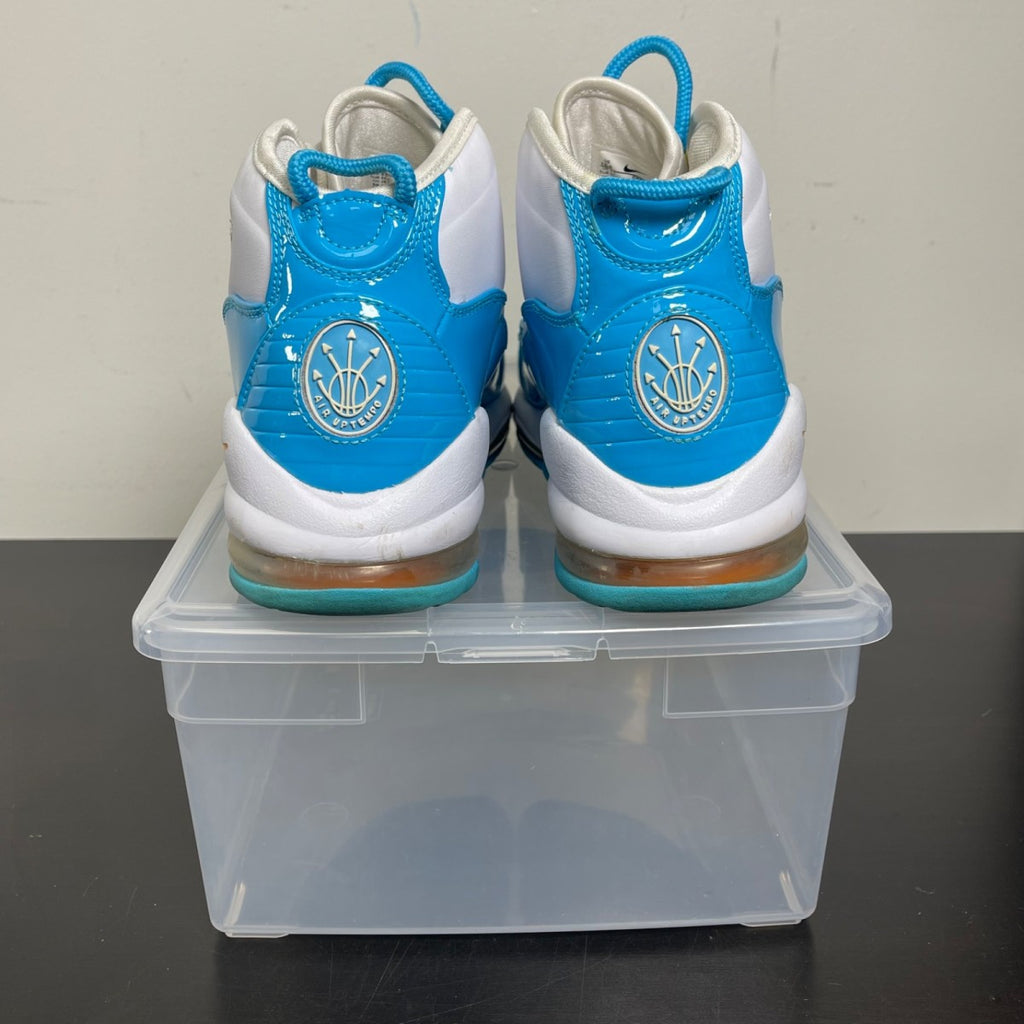 Nike Air Max Uptempo 95 Blue Fury 10.5 (Moderately Worn Pre-Owned)NikeWhite/Blue Fury-Canyon Gold - Image 4