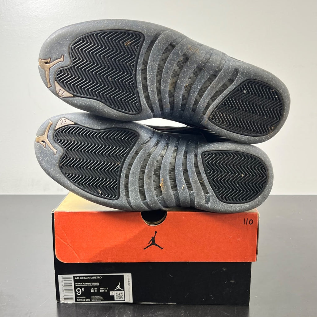 Jordan 12 Retro Utility 9.5 (Lightly Worn Pre-Owned)JordanBlack/Black-Bright Crimson-White - Image 6