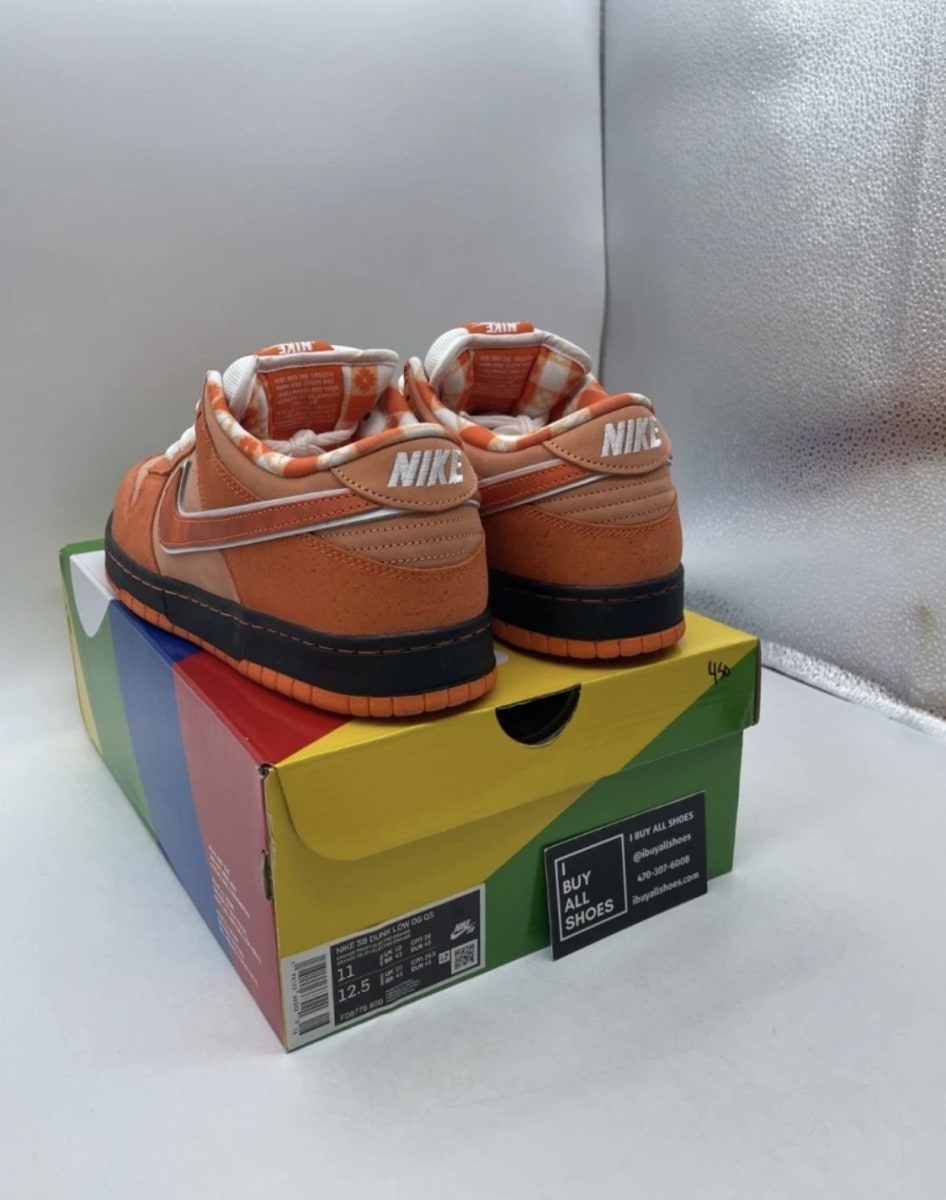 Nike SB Dunk Low Concepts Orange Lobster 11 (Lightly Worn Pre-Owned)NikeOrange Frost/Electro Orange/White - Image 4