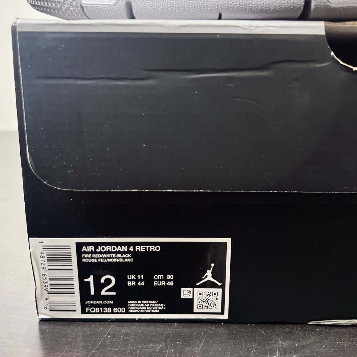 Jordan 4 Retro Toro Bravo (2026) 12 (Lightly Worn Pre-Owned)JordanFire Red/White/Black/Cement Grey - Image 7