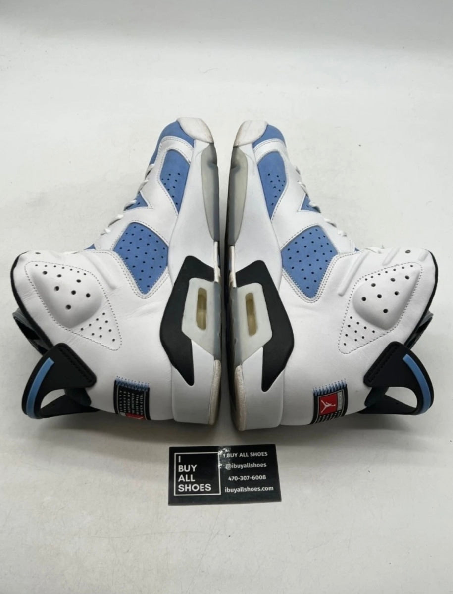 Jordan 6 Retro UNC White 13 (Moderately Worn Pre-Owned)JordanUniversity Blue/White/College Navy/Black - Image 8