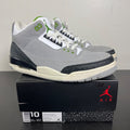 Jordan 3 Retro Chlorophyll 10 (Moderately Worn Pre-Owned)JordanLight Smoke Grey/Chlorophyll-Black-White - Image 1
