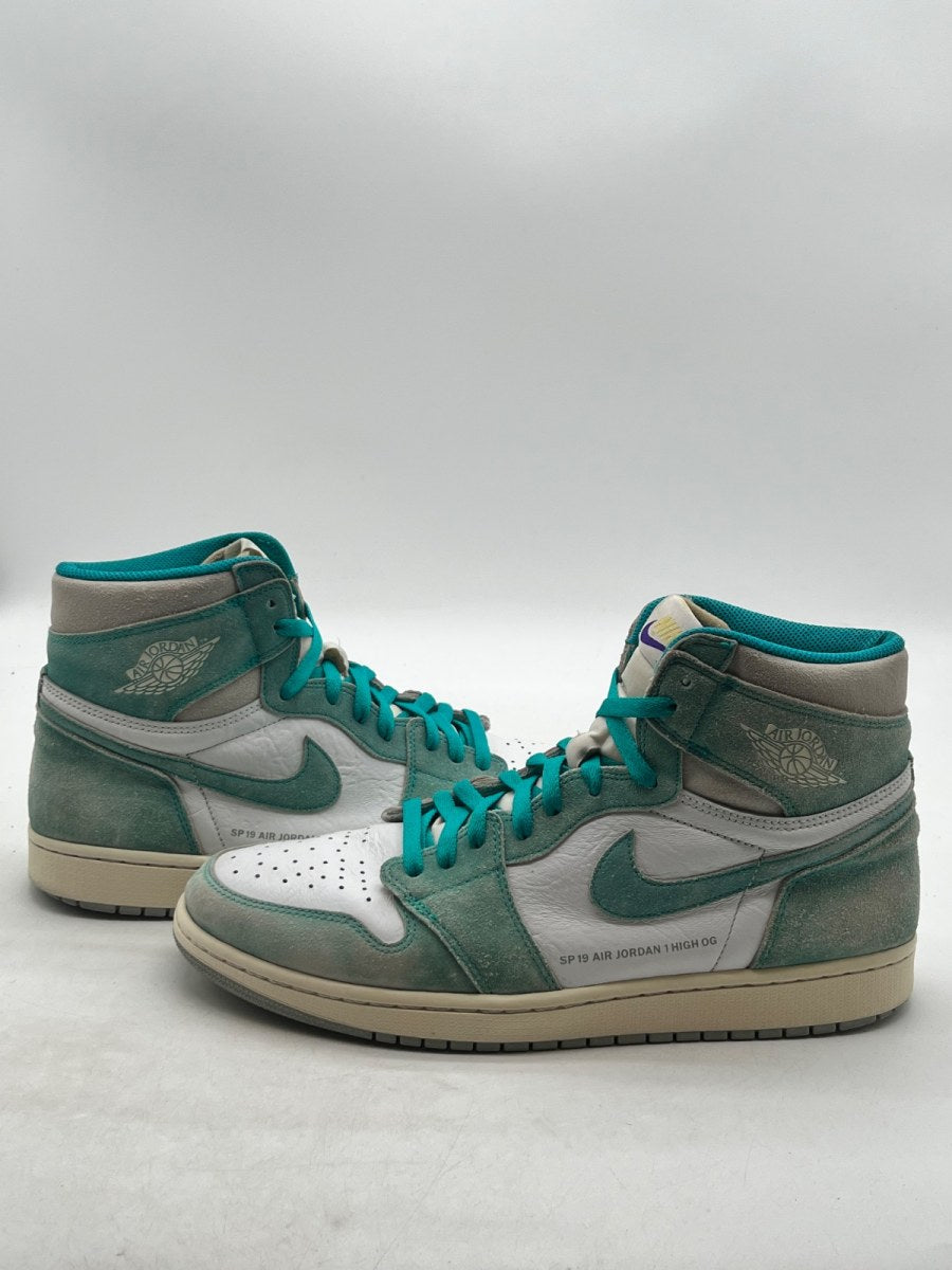 Jordan 1 Retro High Turbo Green 13 (Moderately Worn Pre-Owned) - Image 1