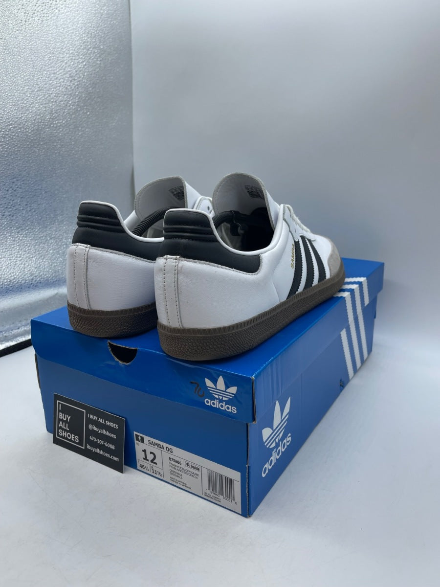 adidas Samba OG 'White Black Gum' 12 (Moderately Worn Pre-Owned) - Image 5