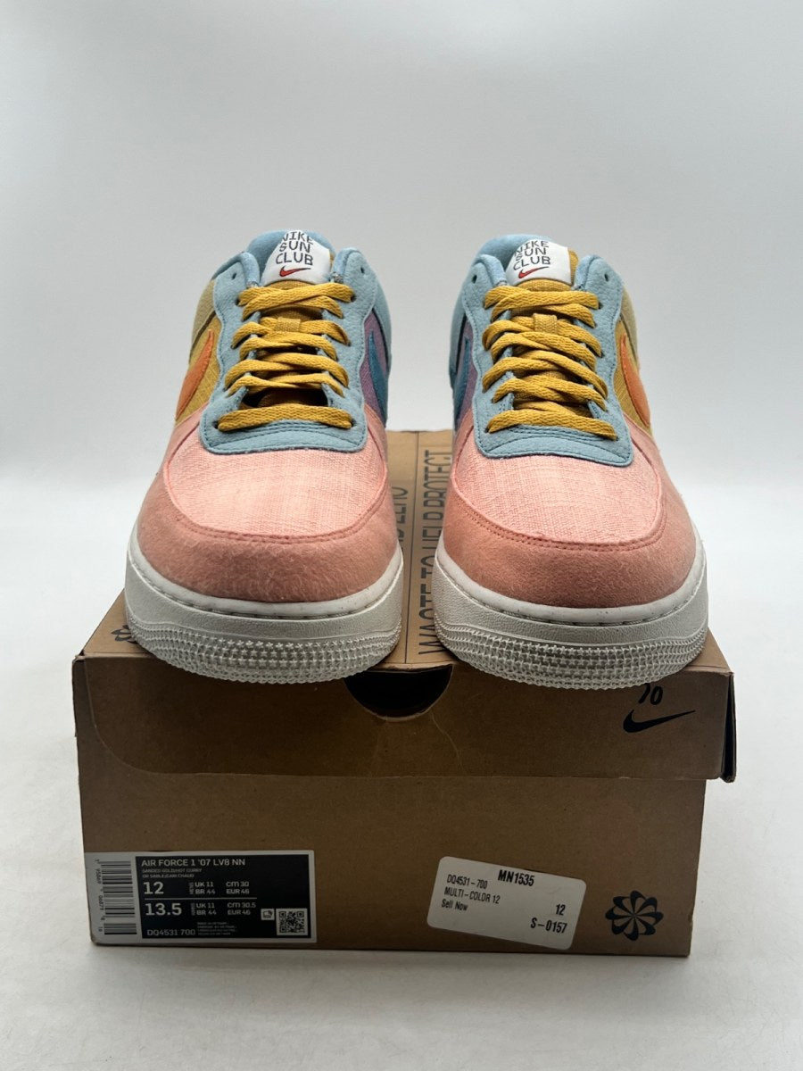 Nike Air Force 1 Low '07 LV8 Next Nature Sun Club 12 (Lightly Worn Pre-Owned)NikeSanded Gold/Hot Curry-Wheat Grass-Light Madder Root-Arctic Orange-Worn Blue - Image 2