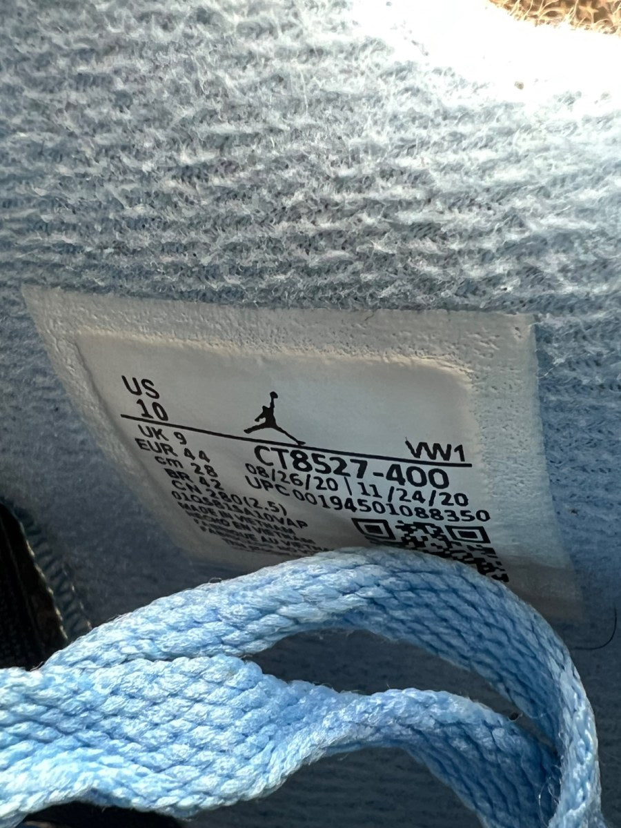 Jordan 4 Retro University Blue 10 (Moderately Worn Pre-Owned) - Image 8