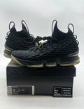 Nike LeBron 15 Black Gold 12 (Lightly Worn Pre-Owned)NikeBlack/Black-Metallic Gold - Image 1