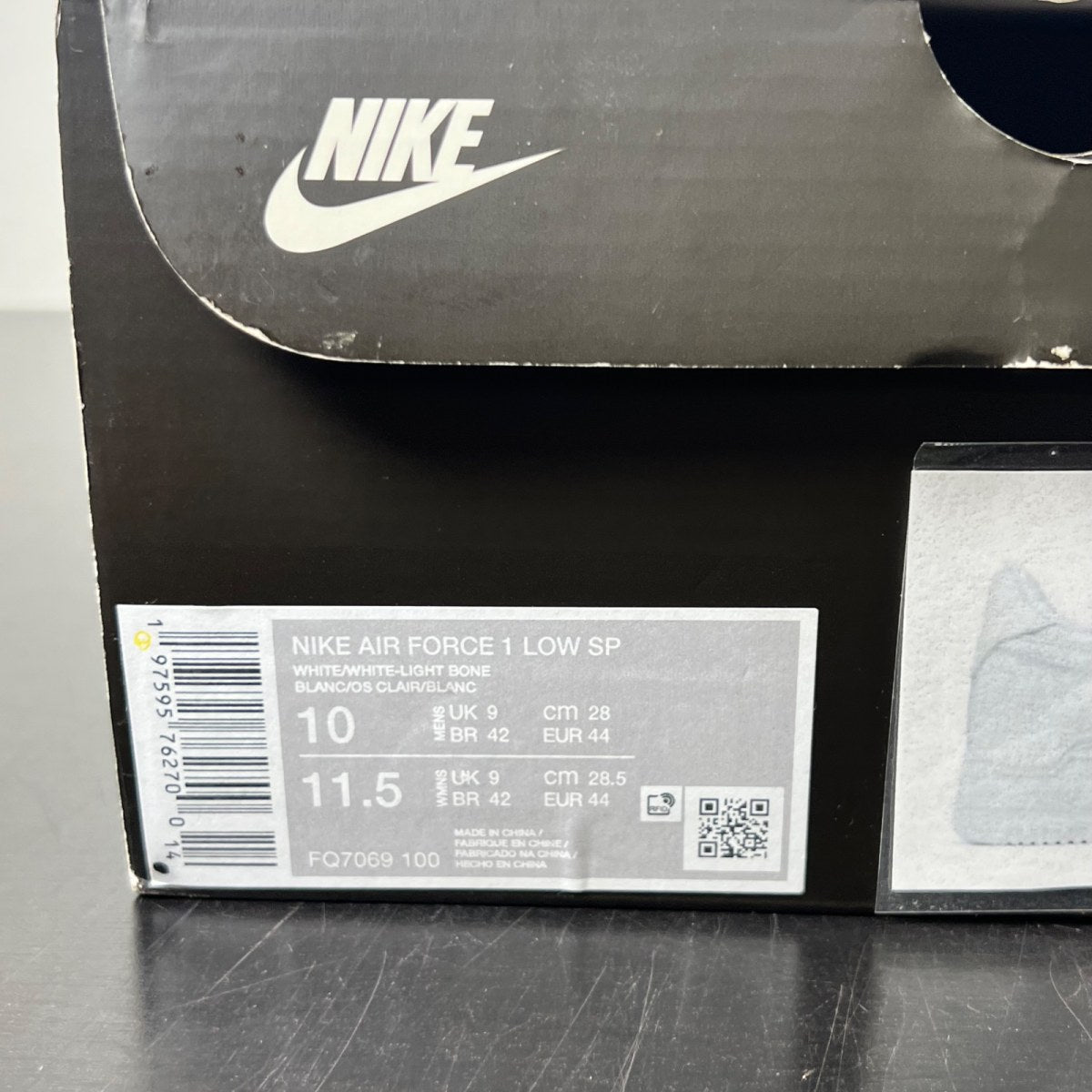 Nike Air Force 1 Low Cactus Plant Flea Market White (2024) 10 (Heavily Worn Pre-Owned)NikeWhite/White-Light Bone - Image 5