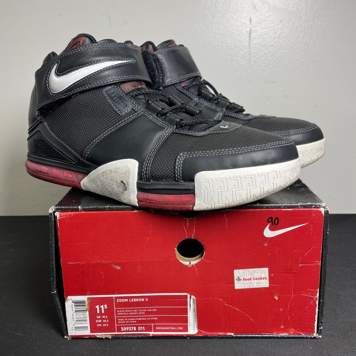 Nike LeBron Zoom 2 Black Crimson (Size 11.5) - Image 1