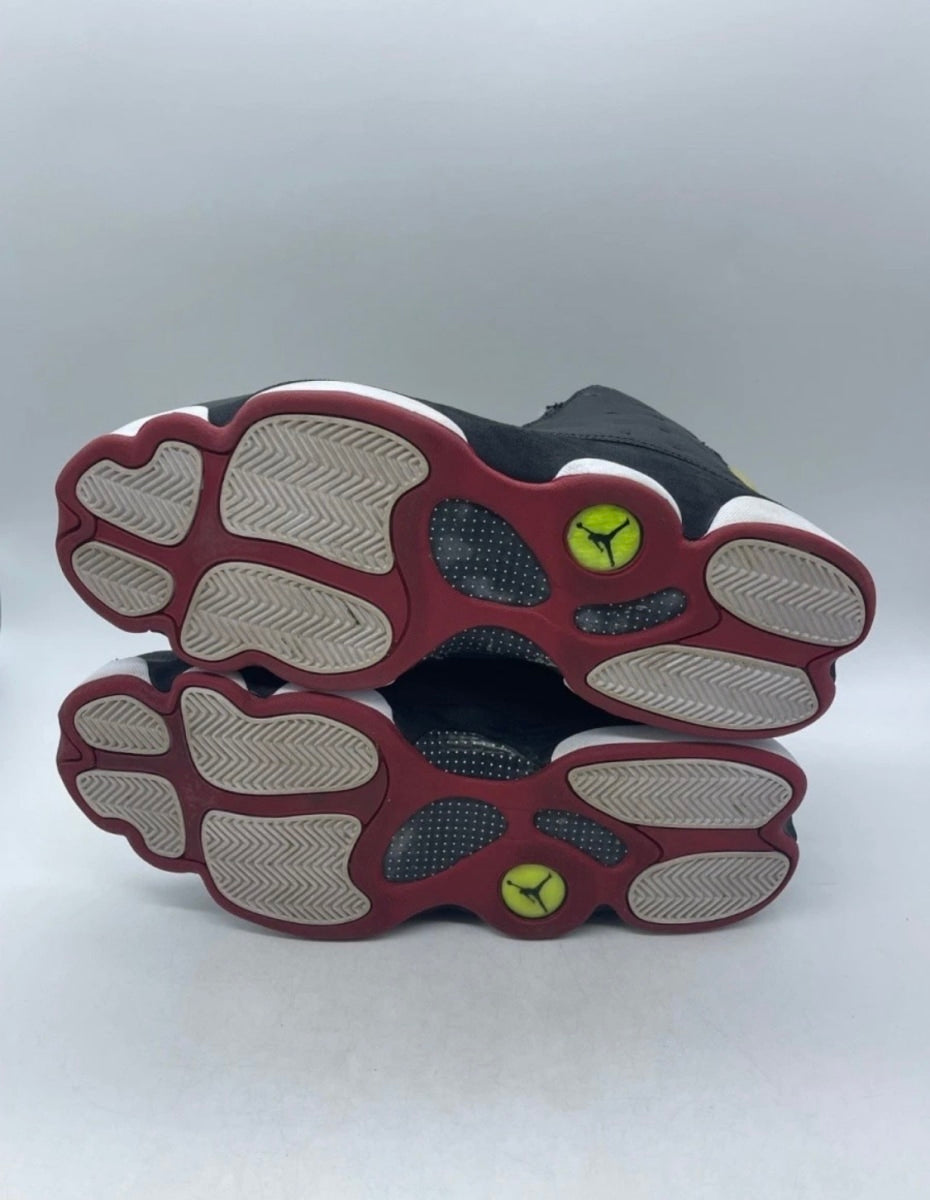 Jordan 13 Retro Playoffs (2011) 14 (Heavily Worn Pre-Owned)JordanBlack/Varsity Red-White-Vibrant Yellow - Image 7