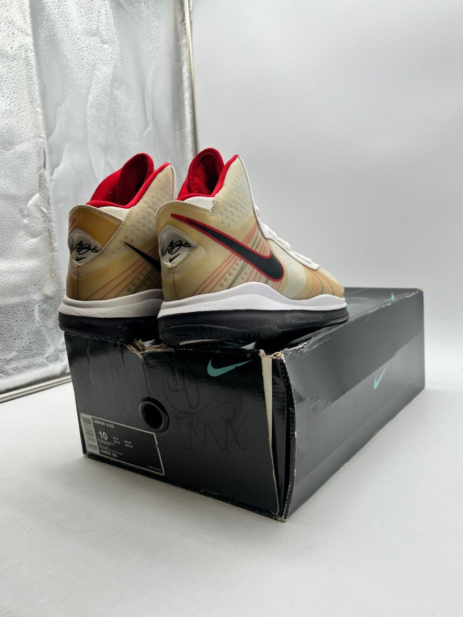 Nike LeBron 8 Home 10 (Moderately Worn Pre-Owned)NikeWhite/black-Sport Red - Image 5