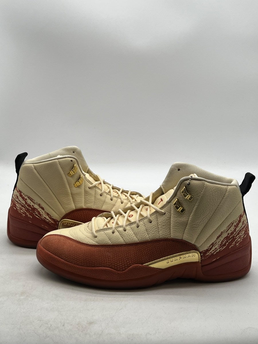 Jordan 12 Retro Eastside Golf Out of the Clay 14 (Lightly Worn Pre-Owned)JordanMuslin/Black-Burnt Sunrise - Image 1