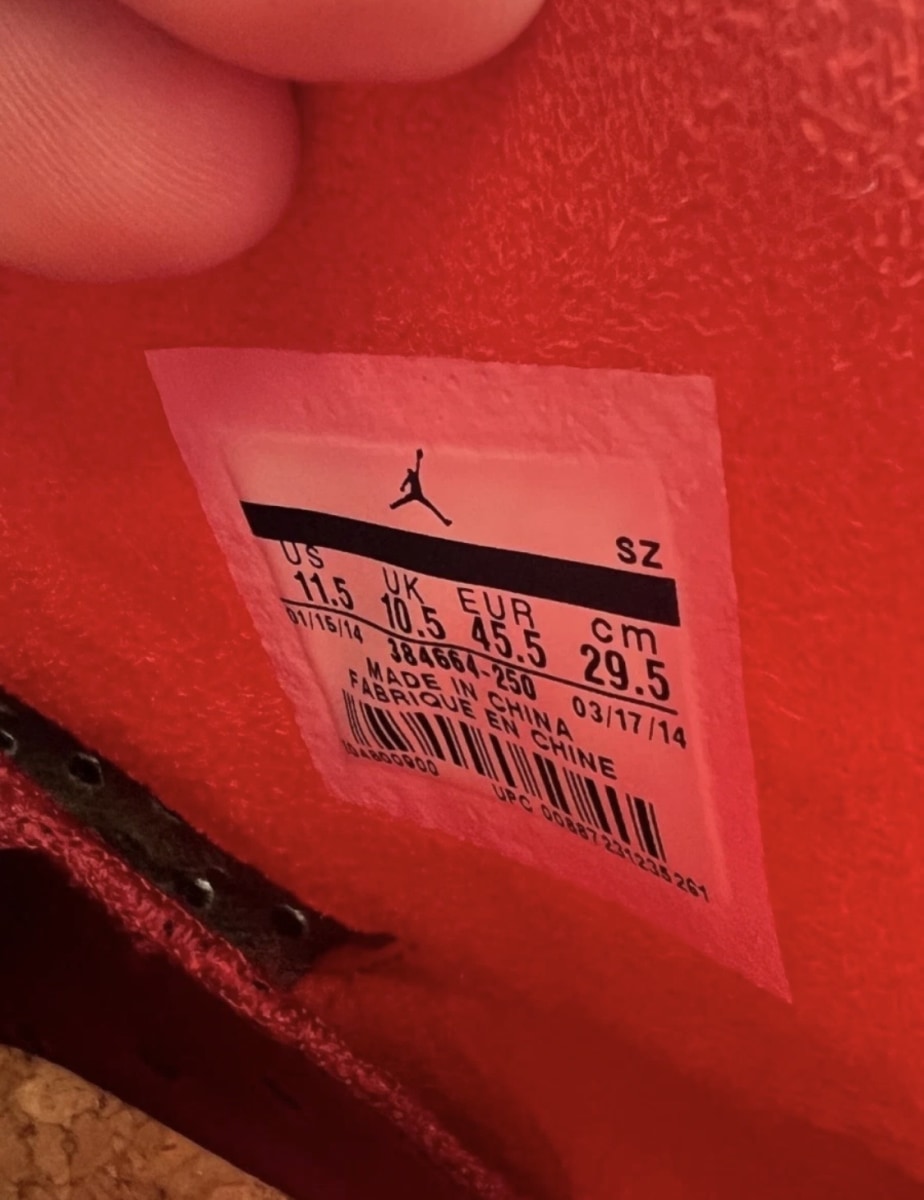 Jordan 6 Retro Cigar 11.5 (Lightly Worn Pre-Owned)JordanRaw Umber/Team Red-Metallic Gold-Challenge Red - Image 6