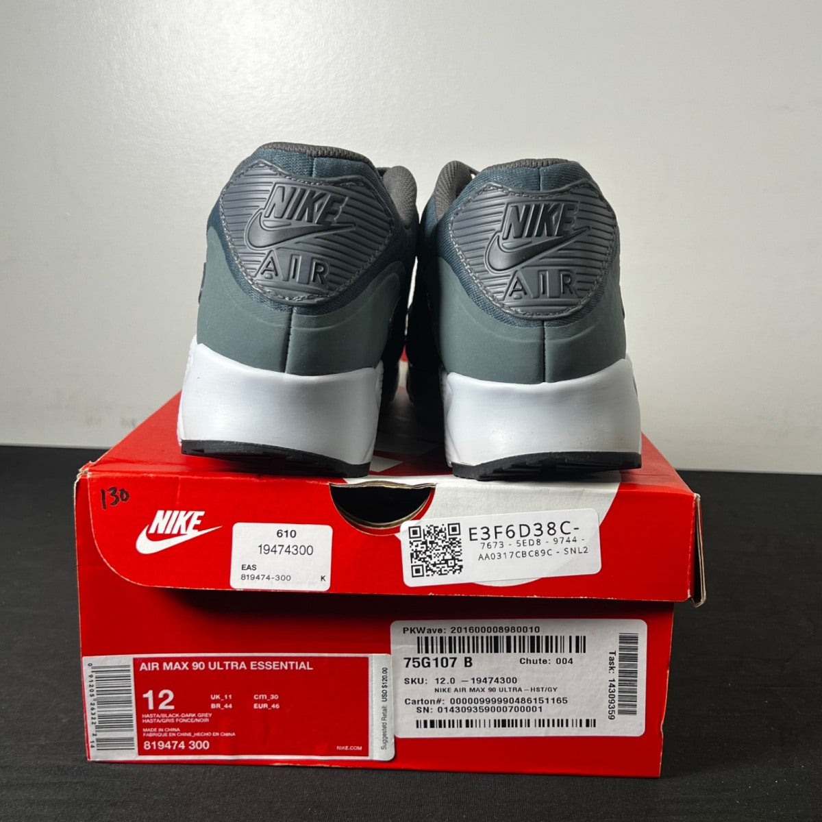 Nike Air Max 90 Ultra Essential 'Hasta' 12 (New Pre-Owned)NikeHasta/Black-Dark Grey-Pure Platinum - Image 5