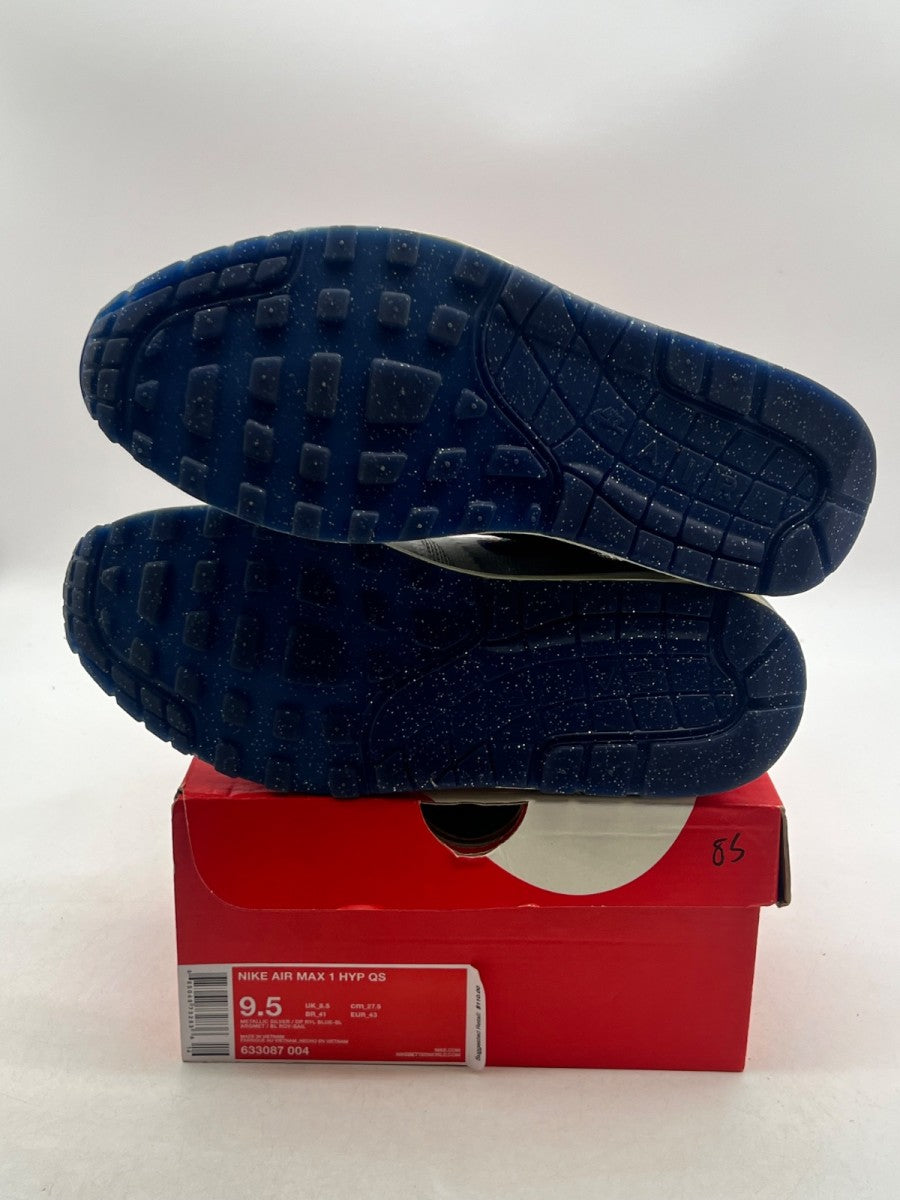 Nike Air Max 1 Night Track Royal 9.5 (Moderately Worn Pre-Owned)NikeMetallic Silver/Deep Royal Blue-Sail - Image 8