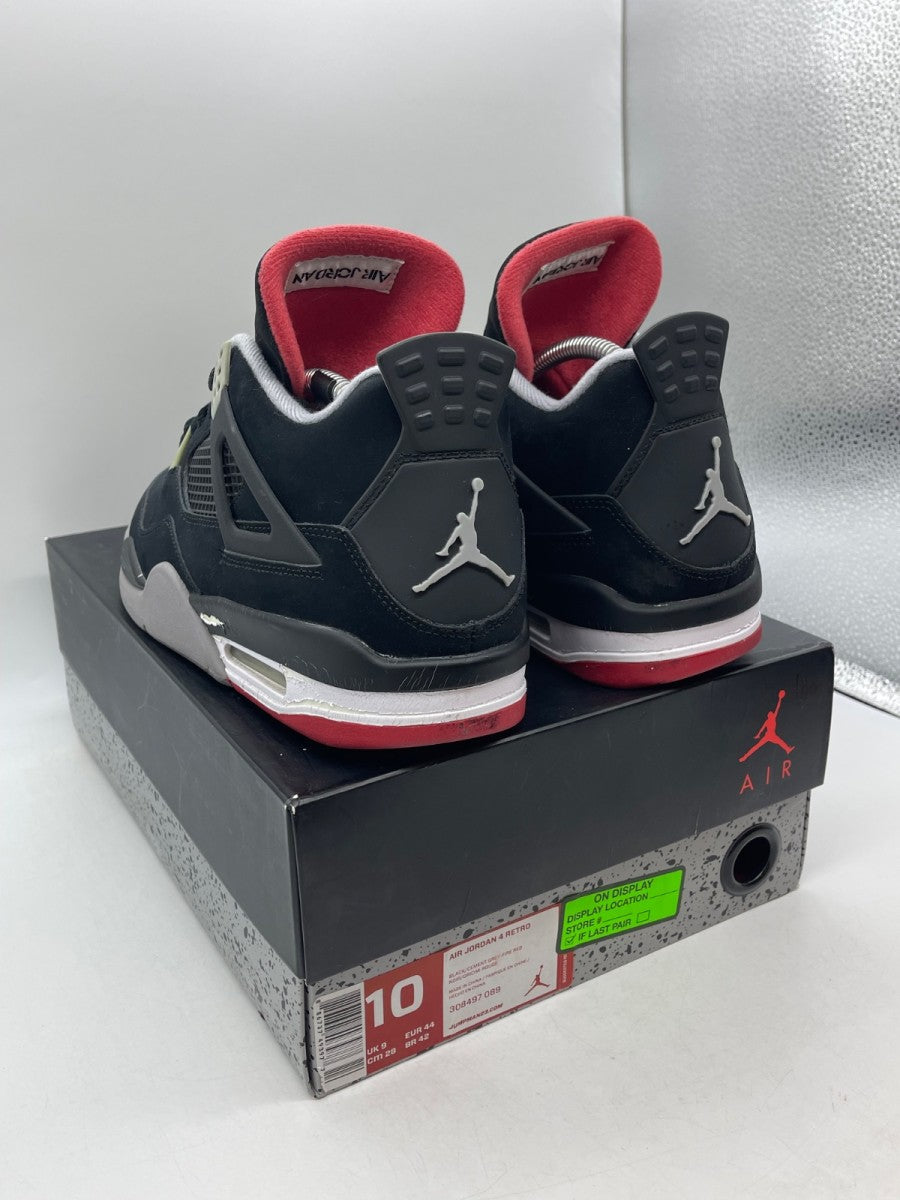 Jordan 4 Retro Black Cement (2012) 10 (Moderately Worn Pre-Owned)JordanBlack/Fire Red-Cement Grey - Image 4