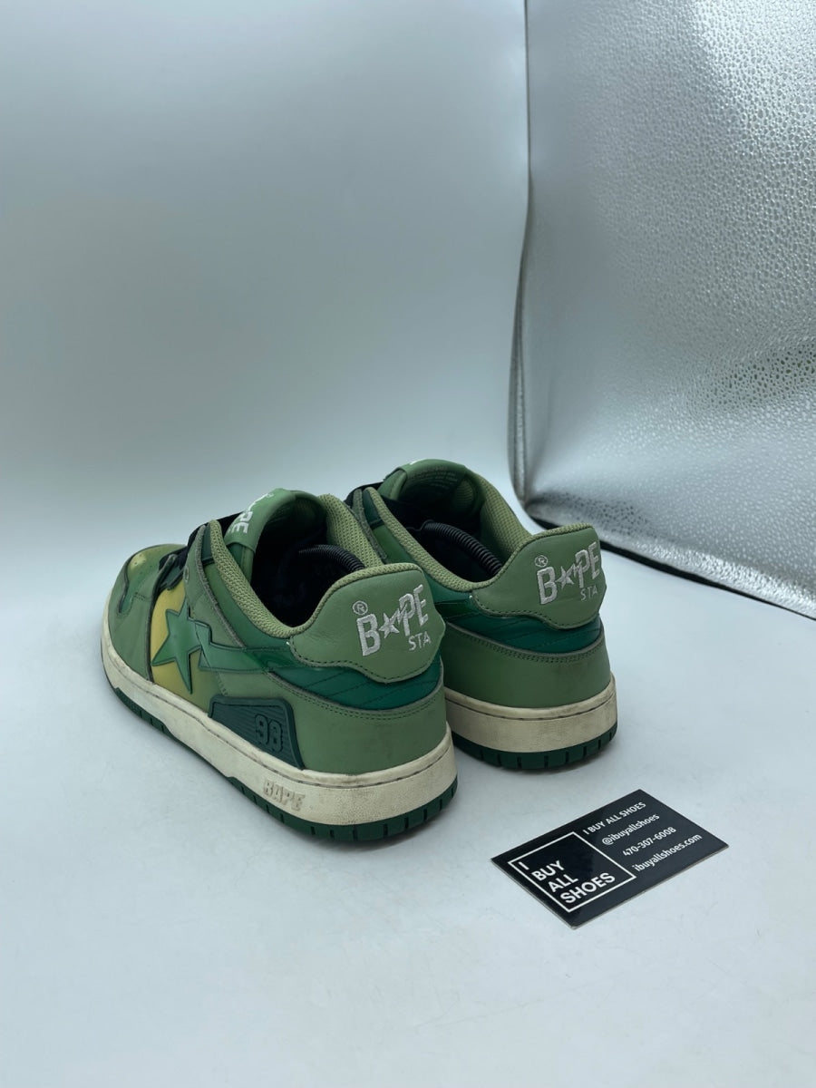 A Bathing Ape Bape SK8 Sta Green Grey 12 (Moderately Worn Pre-Owned) - Image 4