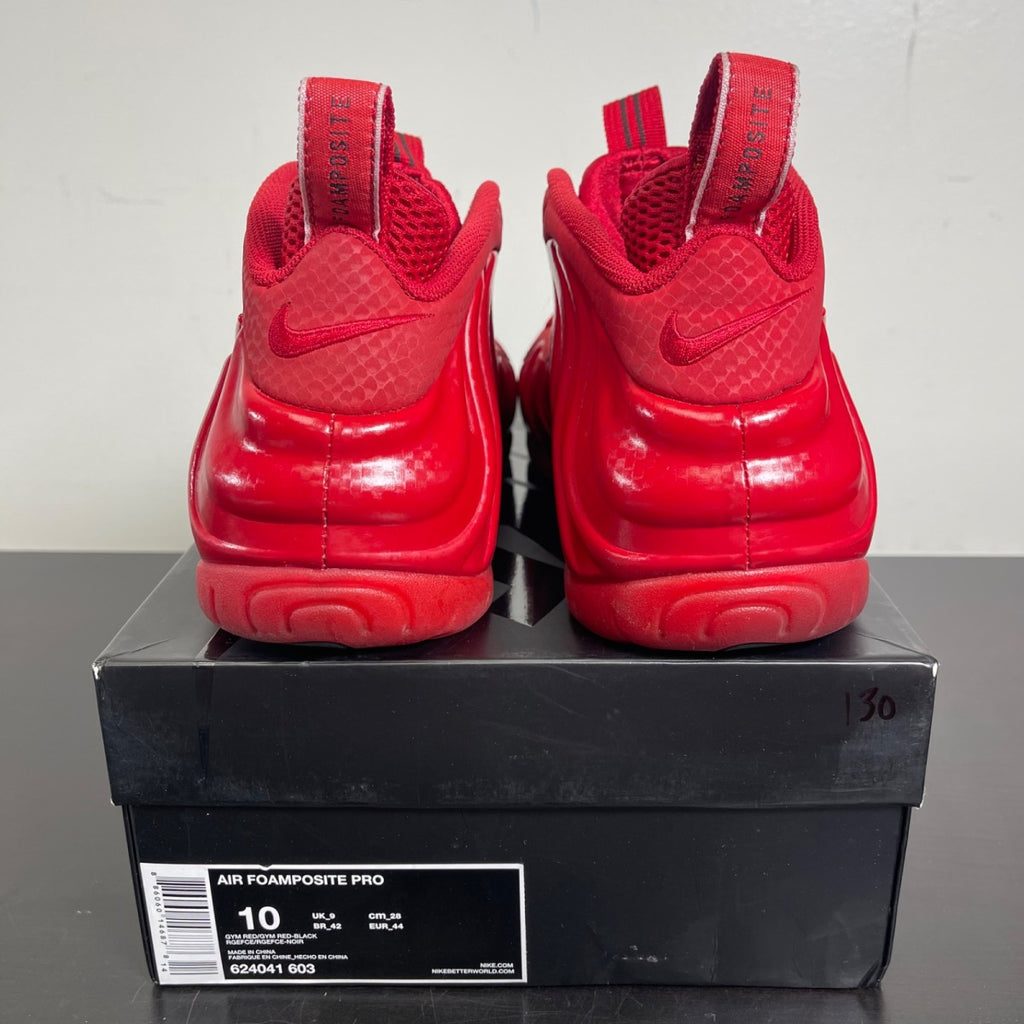 Nike Air Foamposite Pro Red October 10 (Moderately Worn Pre-Owned)NikeGym Red/Gym Red-Black - Image 4