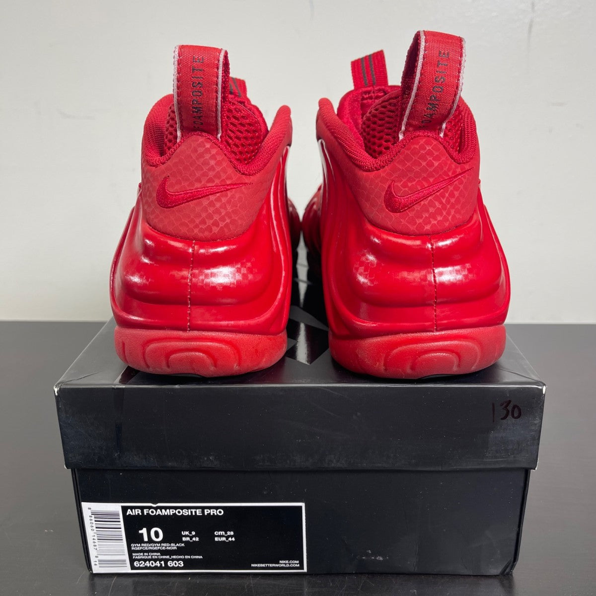 Nike Air Foamposite Pro Red October 10 (Moderately Worn Pre-Owned)NikeGym Red/Gym Red-Black - Image 4