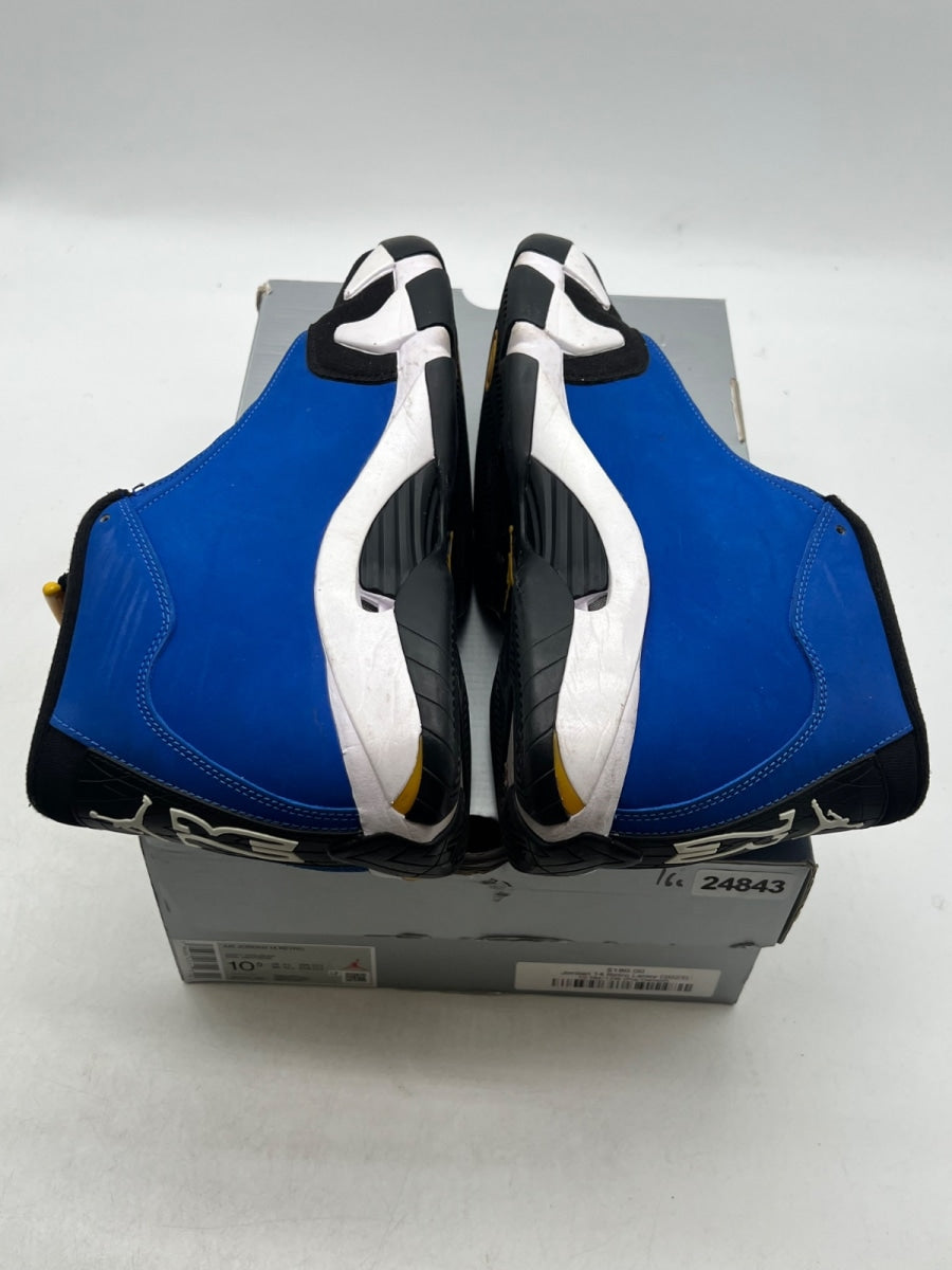 Jordan 14 Retro Laney (2023) 10.5 (Lightly Worn Pre-Owned)JordanVarsity Royal/Black-Varsity Maize-White - Image 9