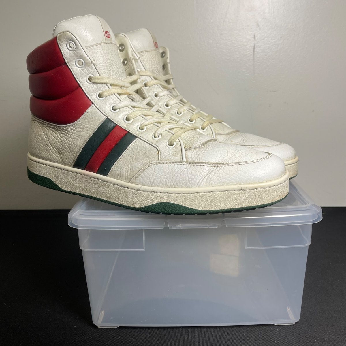 Gucci Contrast Padded Leather High Top (Size 11) - aux