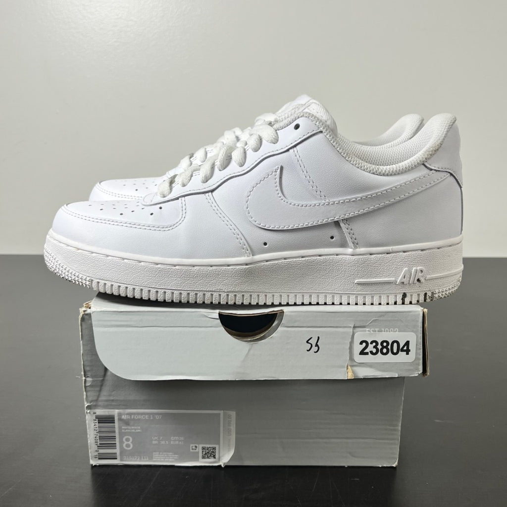 Nike Air Force 1 Low '07 White 8 (Moderately Worn Pre-Owned)NikeWhite/White - Image 3