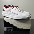 Jordan 2 Retro Low Cherrywood 13 (Lightly Worn Pre-Owned)JordanWhite/Cherrywood Red-Light Steel Grey - Image 1