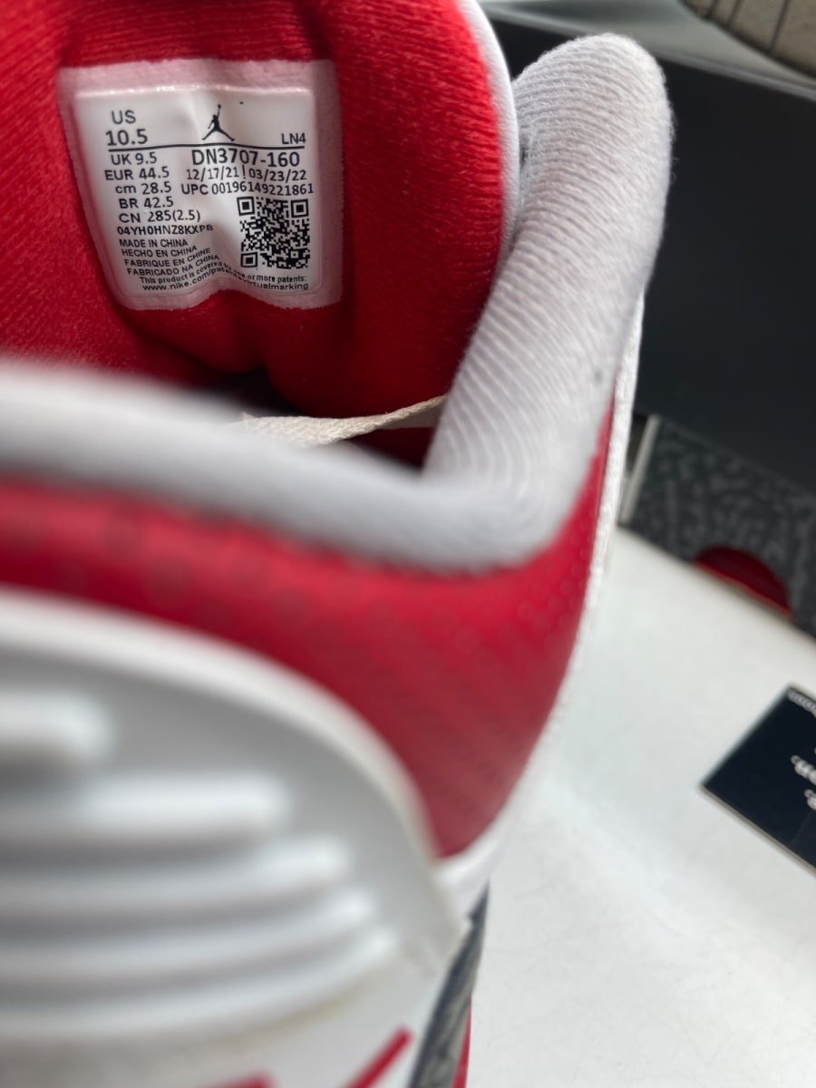 Jordan 3 Retro Fire Red (2022) 10.5 (Heavily Worn Pre-Owned) - Image 8