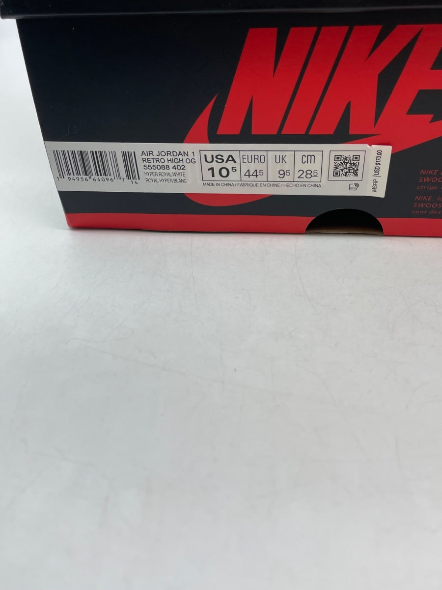 Jordan 1 Retro High OG Hyper Royal (Size 10.5) - Image 9