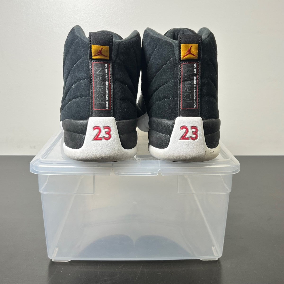 Jordan 12 Retro Reverse Taxi 11 (Moderately Worn Pre-Owned)JordanBlack/White-Taxi-Black - Image 6