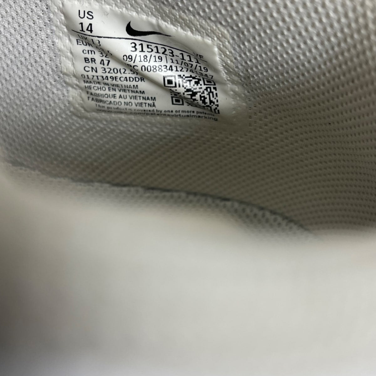 Nike Air Force 1 Mid '07 White 14 (Moderately Worn Pre-Owned)NikeWhite/White - Image 6