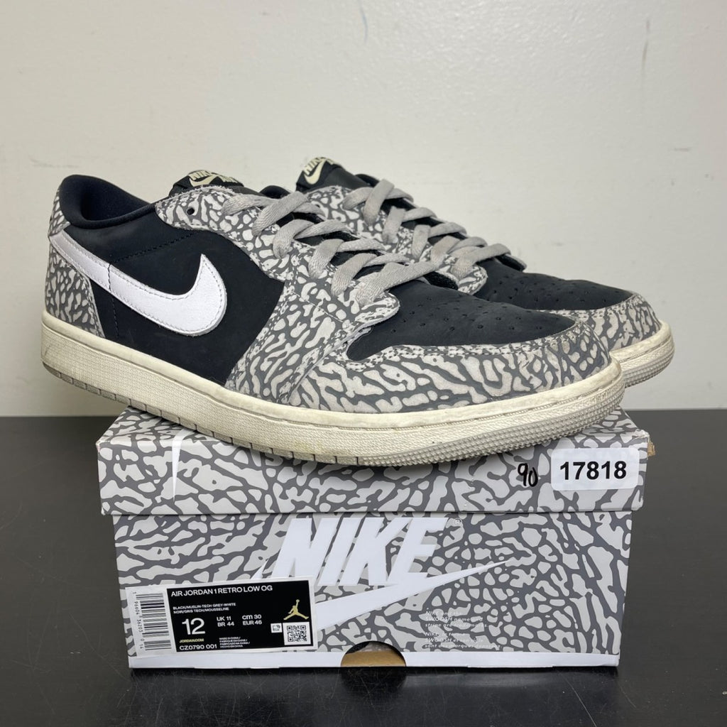 Jordan 1 Retro Low OG Black Cement (Size 12) - Image 1