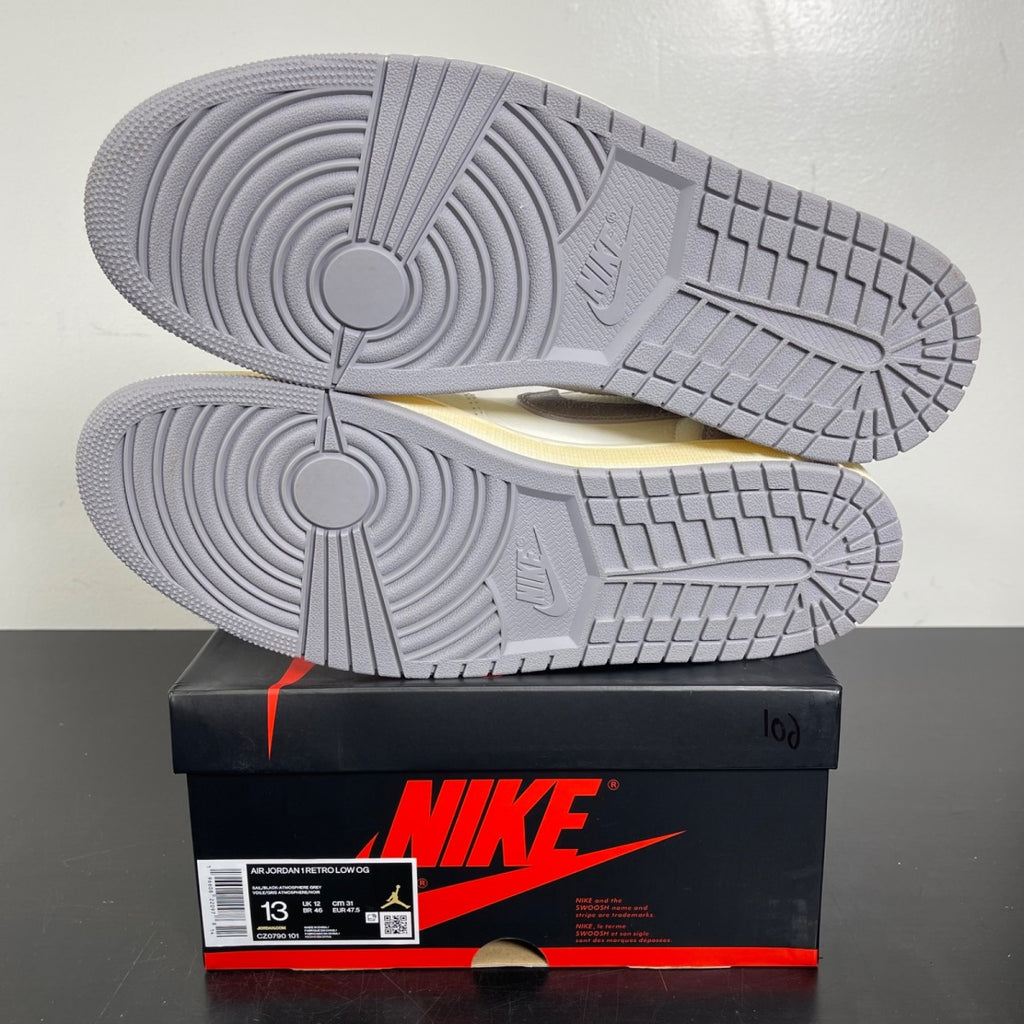 Jordan 1 Retro Low OG Atmosphere Grey 13 (Moderately Worn Pre-Owned)JordanSail/Black/Atmosphere Grey - Image 5