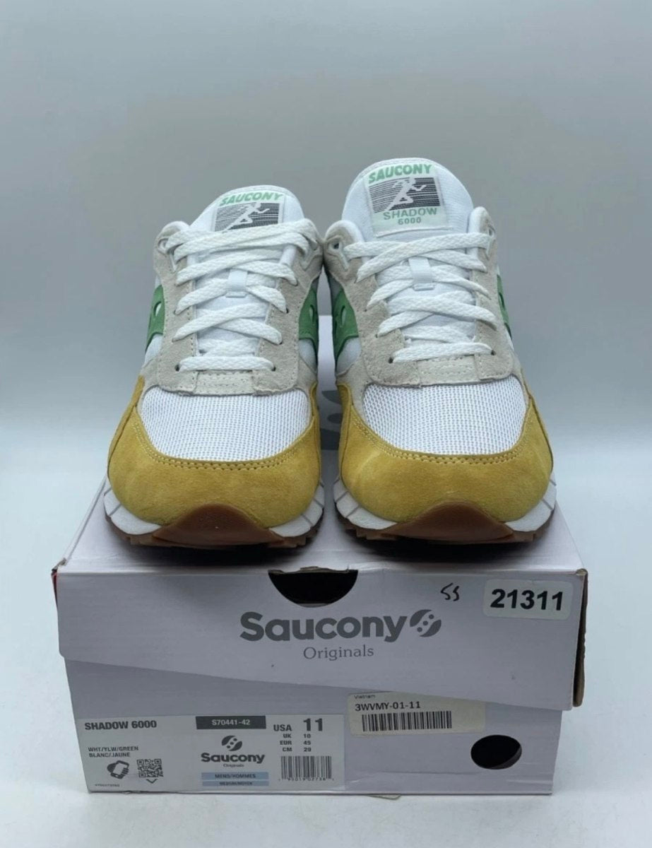 Saucony Shadow 6000 'White Green Mustard' 11 (Lightly Worn Pre-Owned)Saucony - Image 2