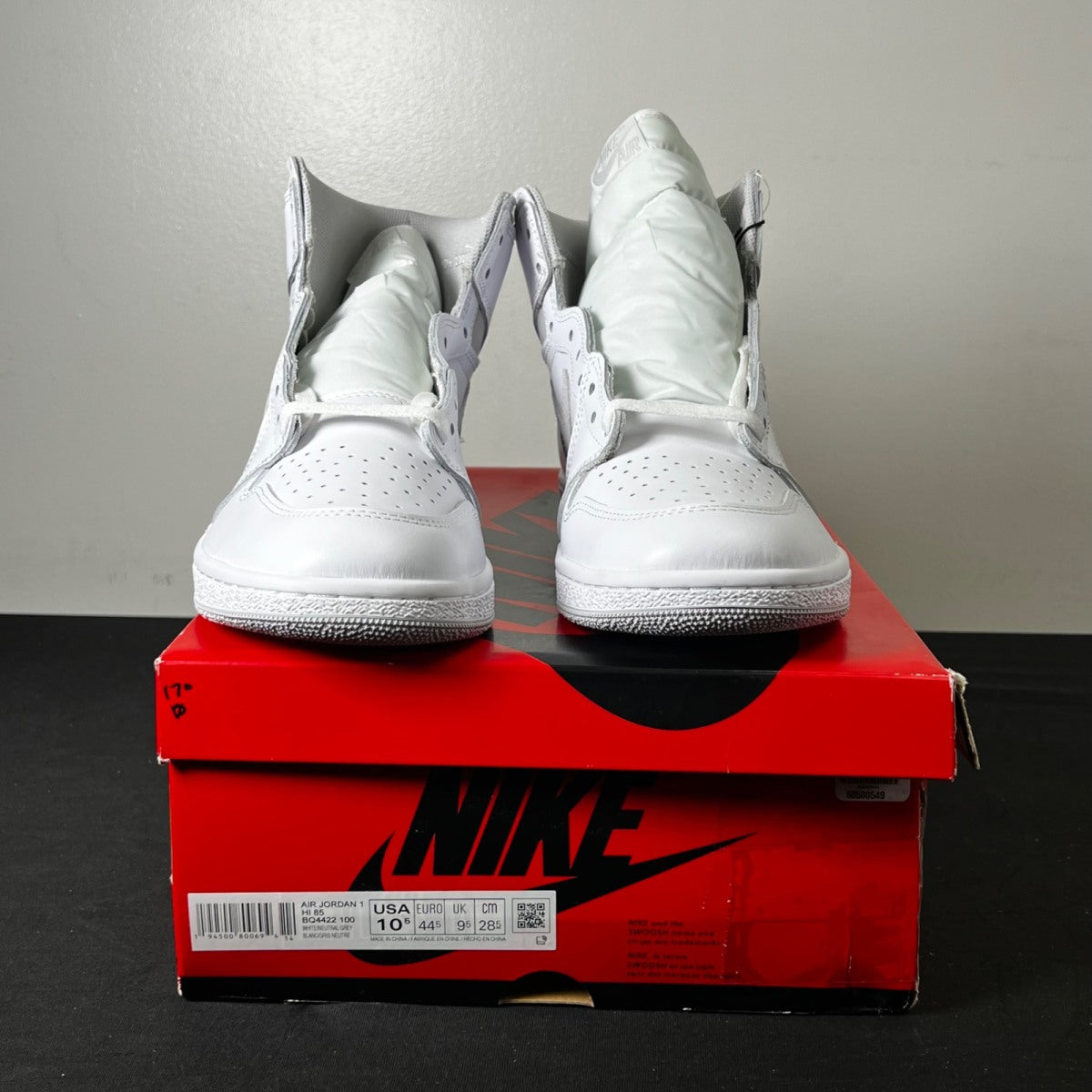 Jordan 1 Retro High '85 Neutral Grey 10.5 (New Pre-Owned)JordanWhite/Neutral Grey - Image 2