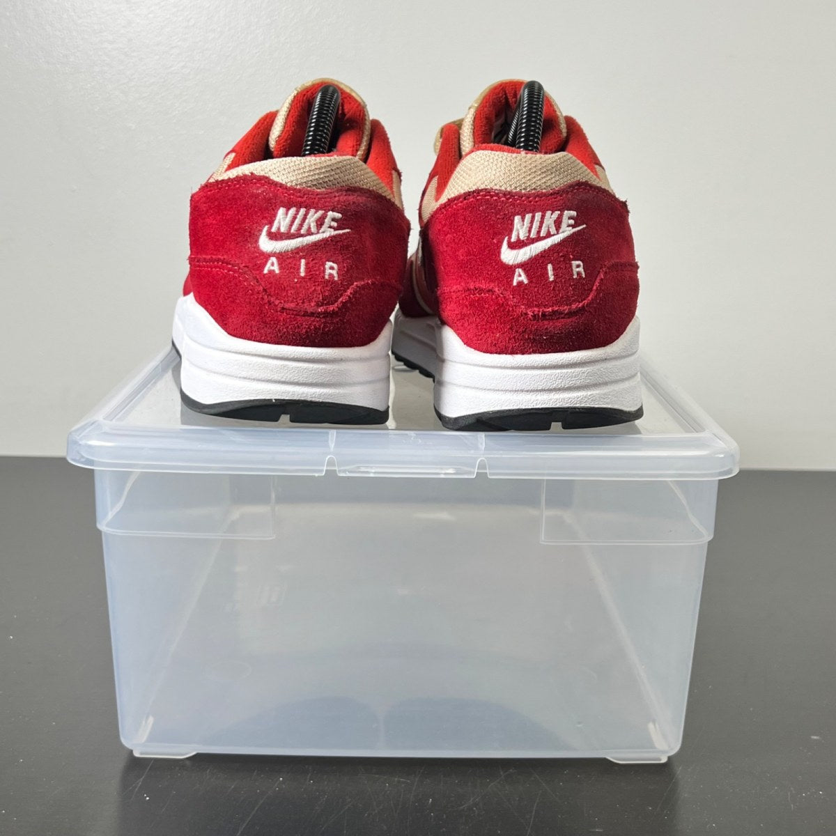 Nike Air Max 1 Curry Pack (Red) 10 (Moderately Worn Pre-Owned)NikeTough Red/Mushroom-Rush Red-Pale Vanilla - Image 4