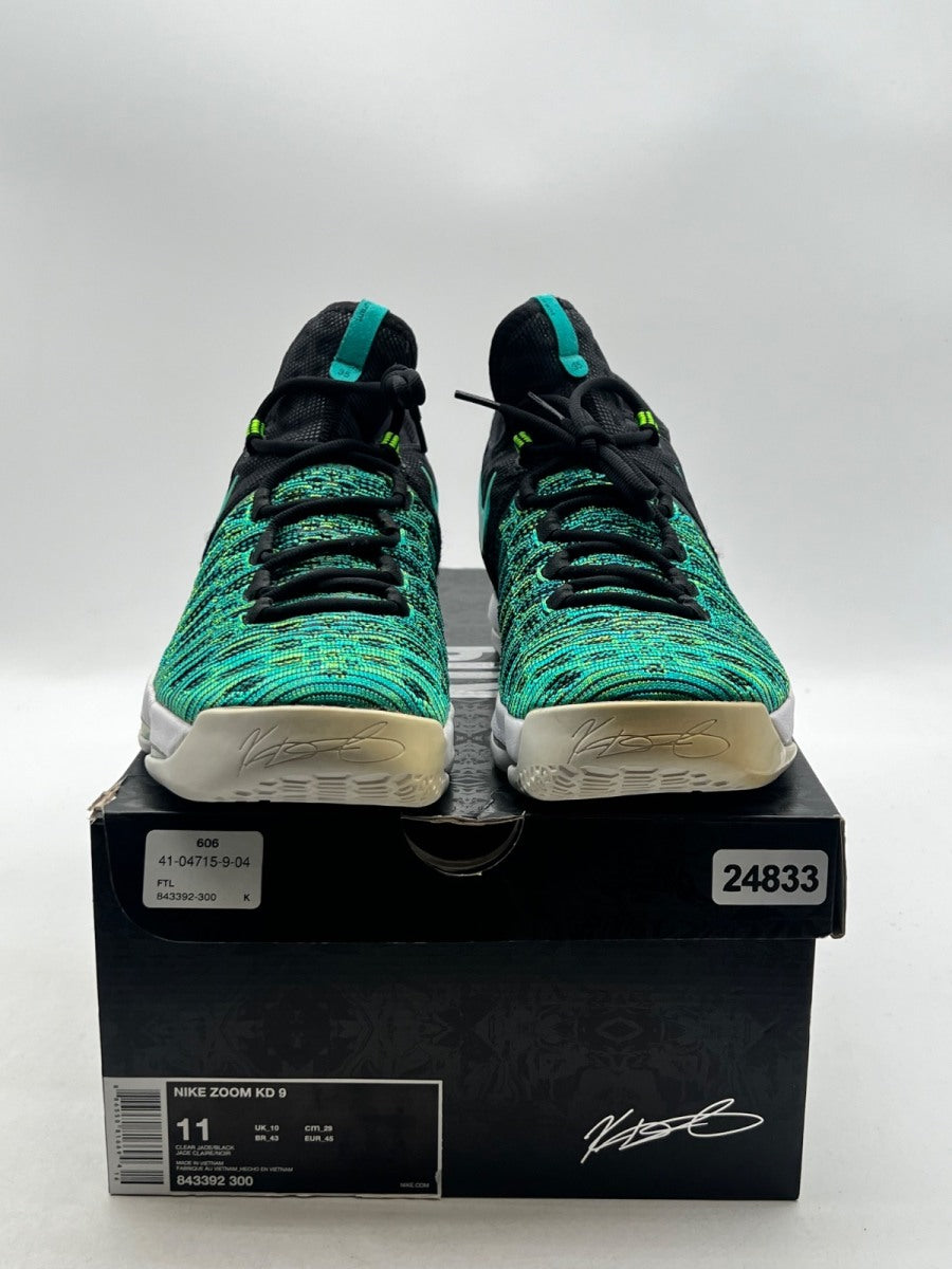 Nike KD 9 Birds of Paradise 11 (Lightly Worn Pre-Owned)NikeBlack/Clear Jade - Image 2