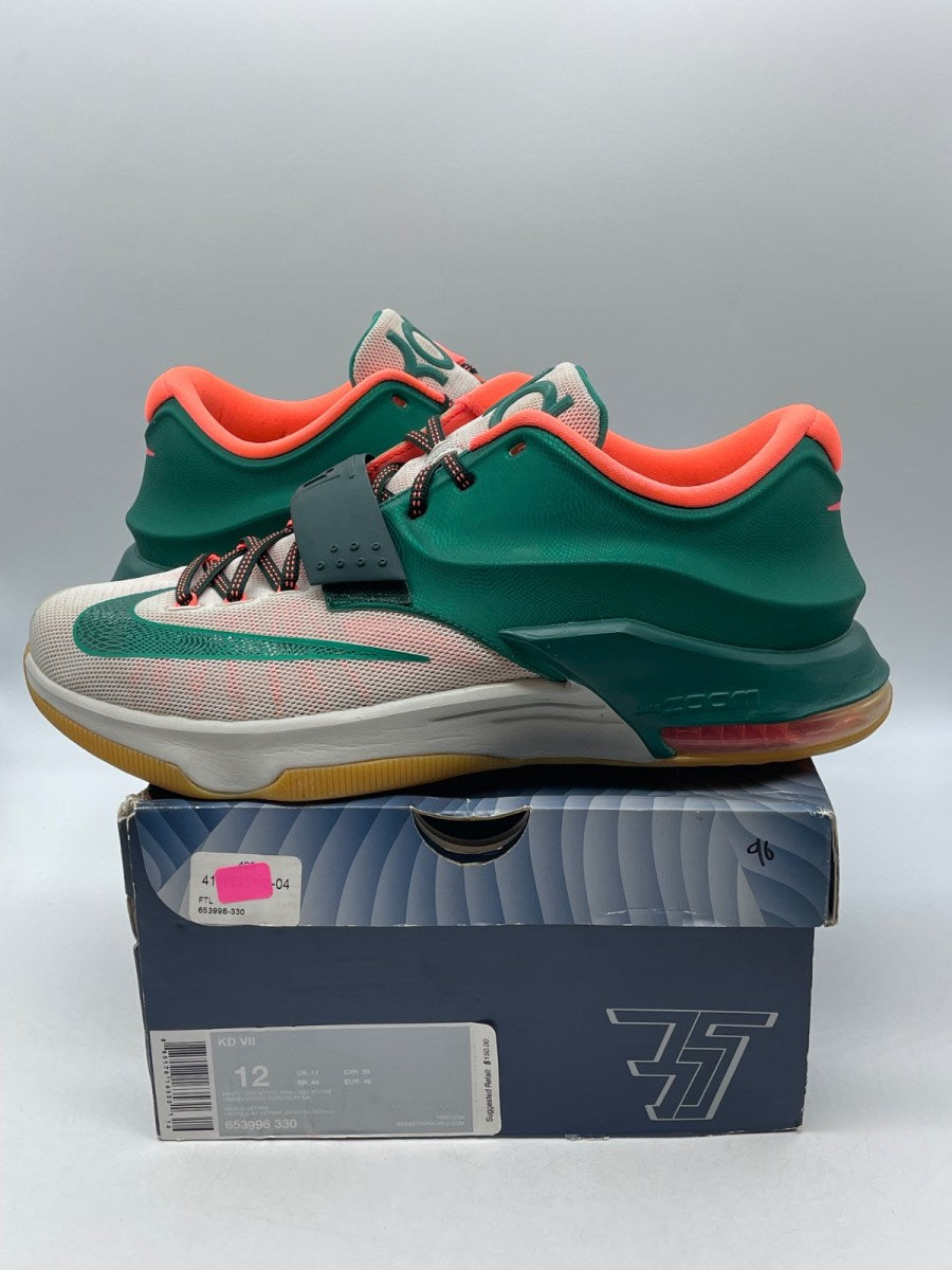 Nike KD 7 Easy Money 12 (Moderately Worn Pre-Owned)NikeMystic Green/Light Brown - Image 1