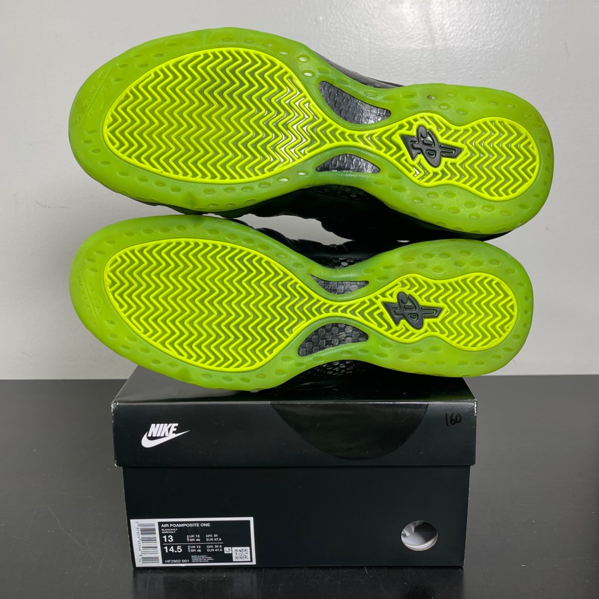 Nike Air Foamposite One Black Volt 13 (Moderately Worn Pre-Owned)NikeBlack/Volt - Image 5