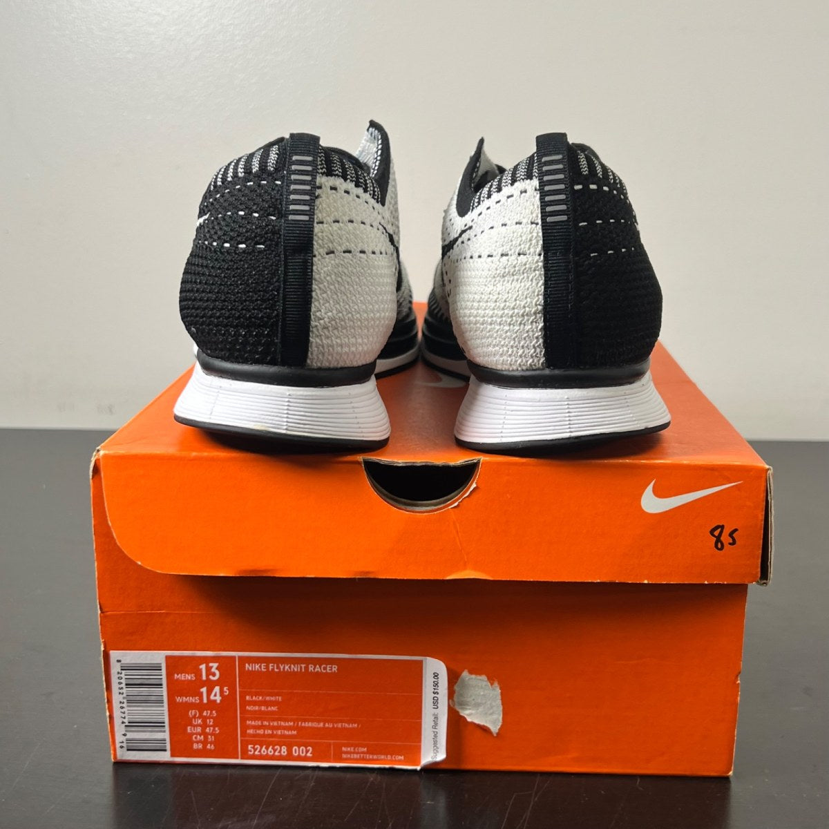 Nike Flyknit Racer Black Tongue 13 (Lightly Worn Pre-Owned)Nike - Image 4