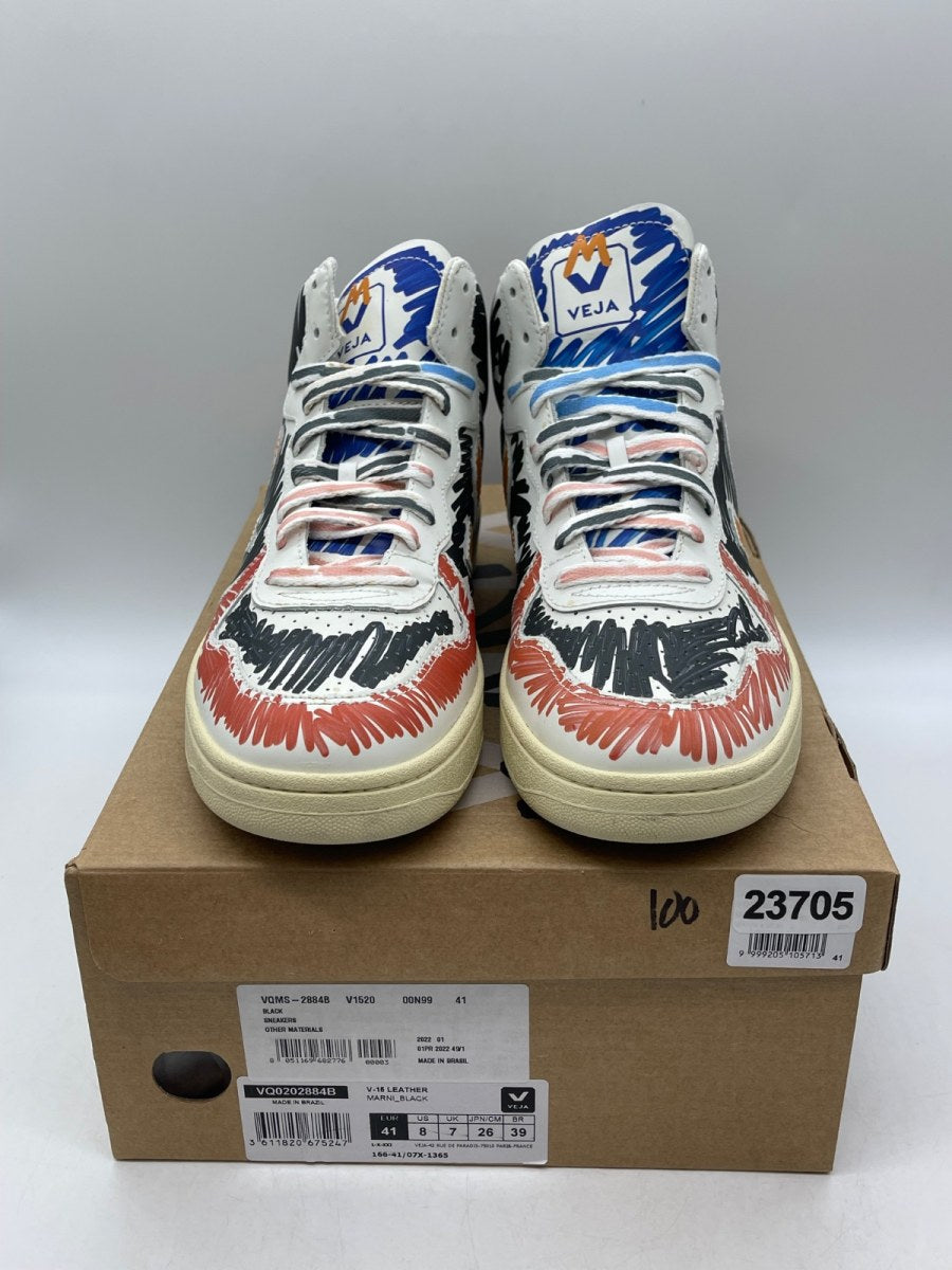 Marni x Veja V-15 High 'Scribble' 41 (Moderately Worn Pre-Owned)Veja - Image 2