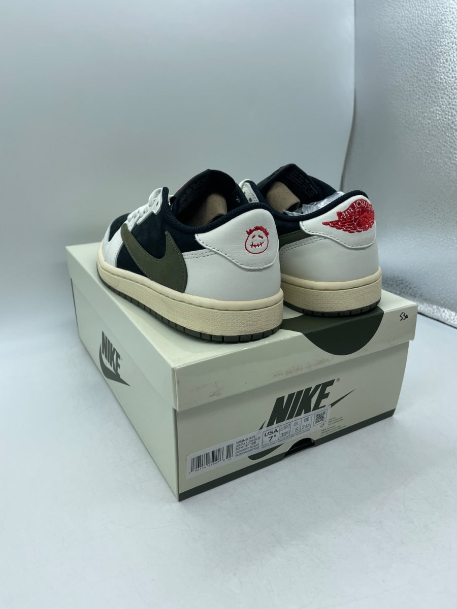 Jordan 1 Retro Low OG SP Travis Scott Olive (Women's) 7.5W (Lightly Worn Pre-Owned)JordanSail/University Red/Black/Medium Olive - Image 4