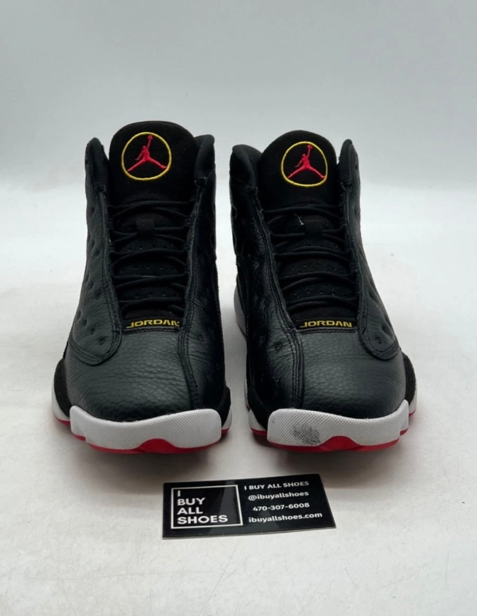 Jordan 13 Retro Playoffs (2023) 10 (Moderately Worn Pre-Owned)JordanBlack/Varsity Red-White-Vibrant Yellow - Image 2