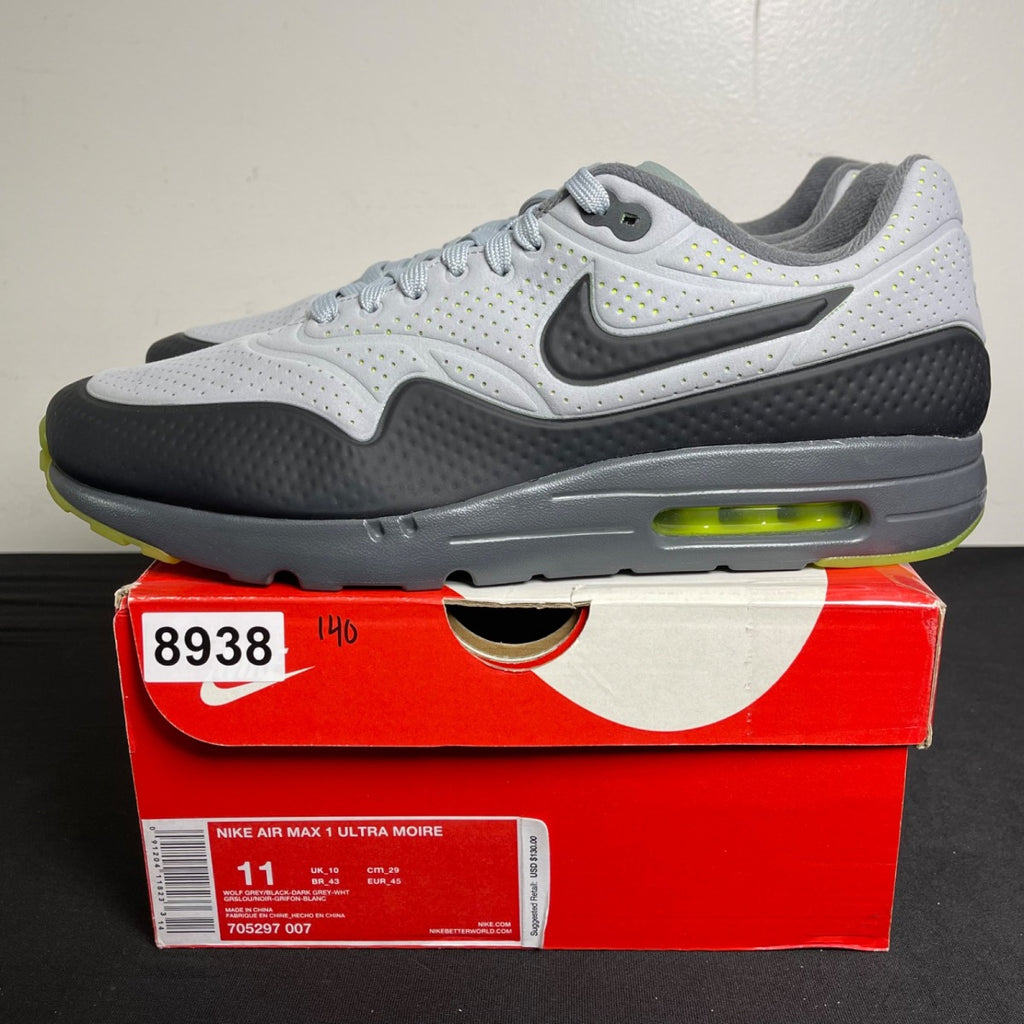 Nike Air Max 1 Ultra Moire Wolf Grey Volt (Size 11) - Image 3