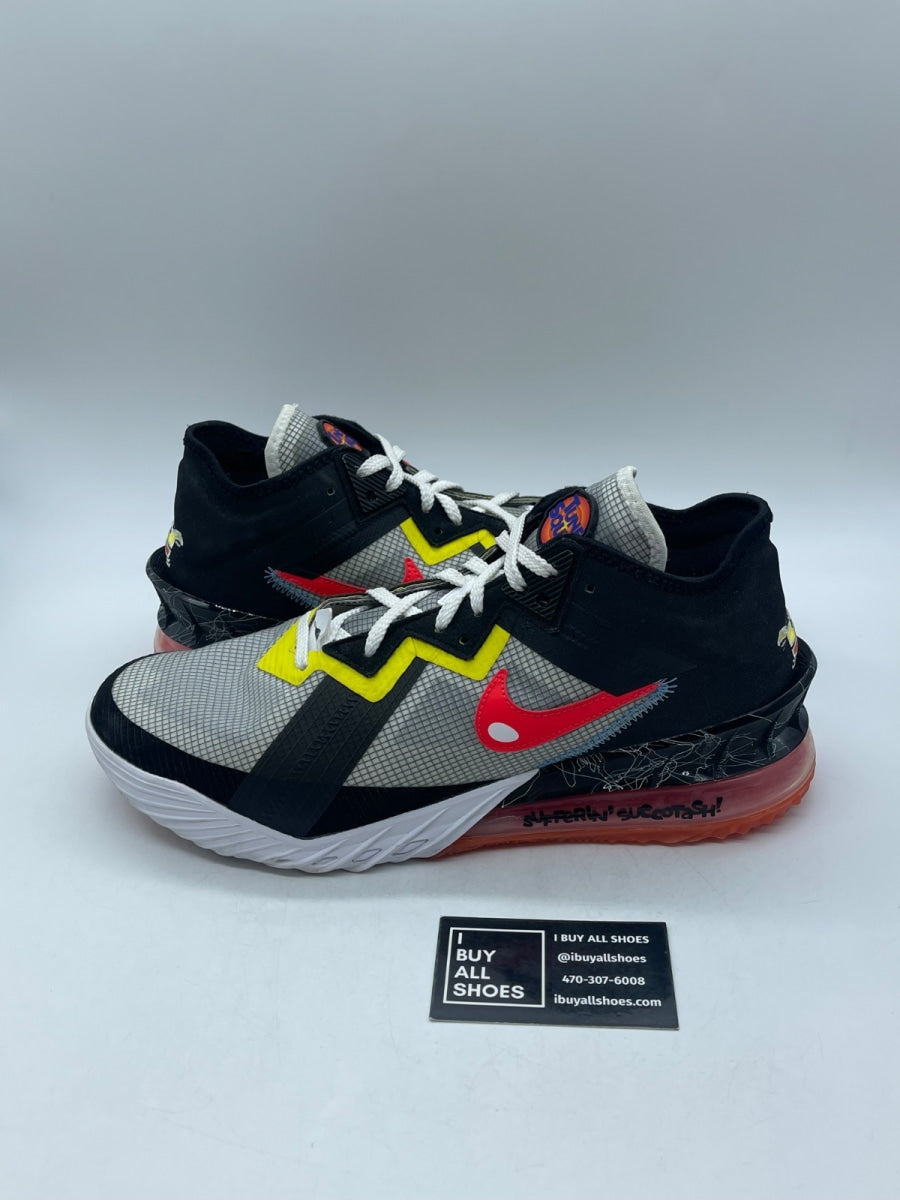 Nike LeBron 18 Low Sylvester vs Tweety Space Jam 12 (Moderately Worn Pre-Owned) - Image 1